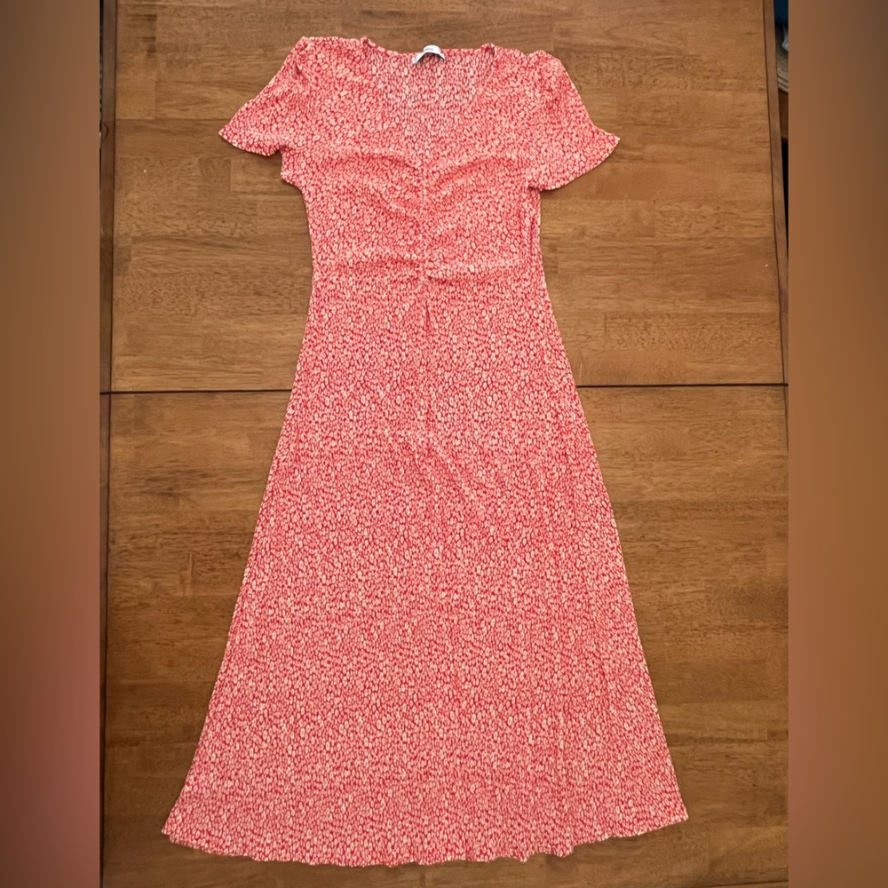 Mango Red Floral Dress